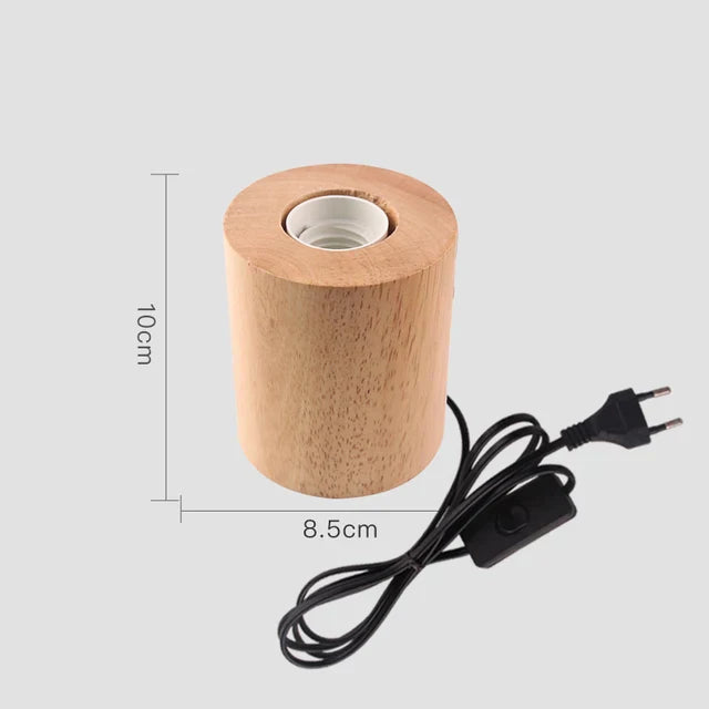 RetroWood - Trä Bordslampa med Ljusboll för Stämningsfull Belysning Carvallo