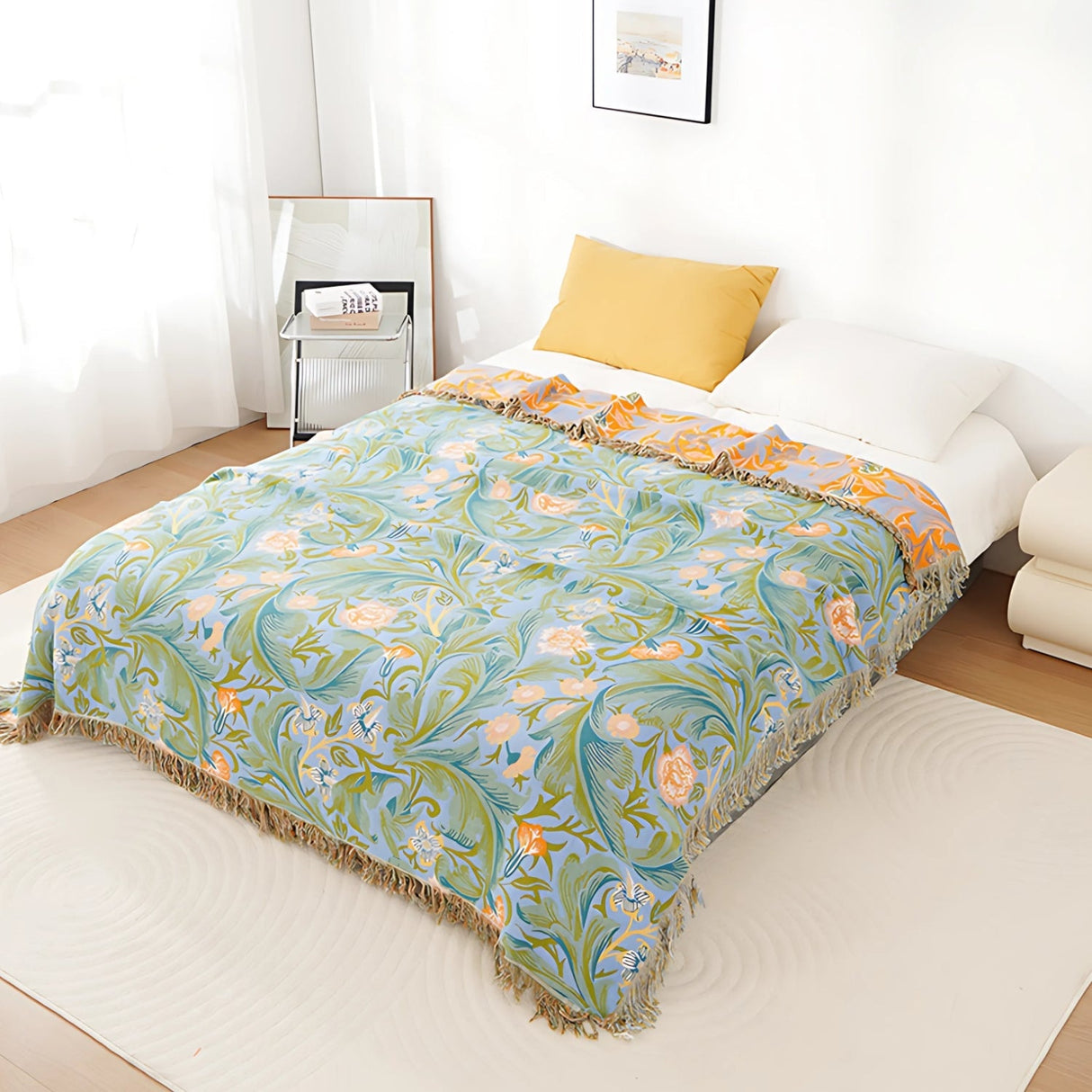 Vintage Floral Tapestry Kastpläd Carvallo