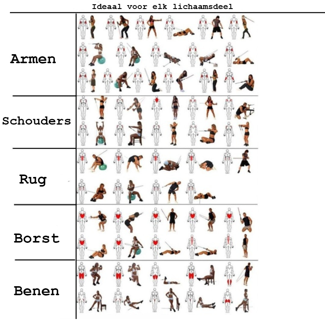 PowerFlex-motståndsband – Helkroppsstyrketräning för muskeluppbyggnad MILA Sverige