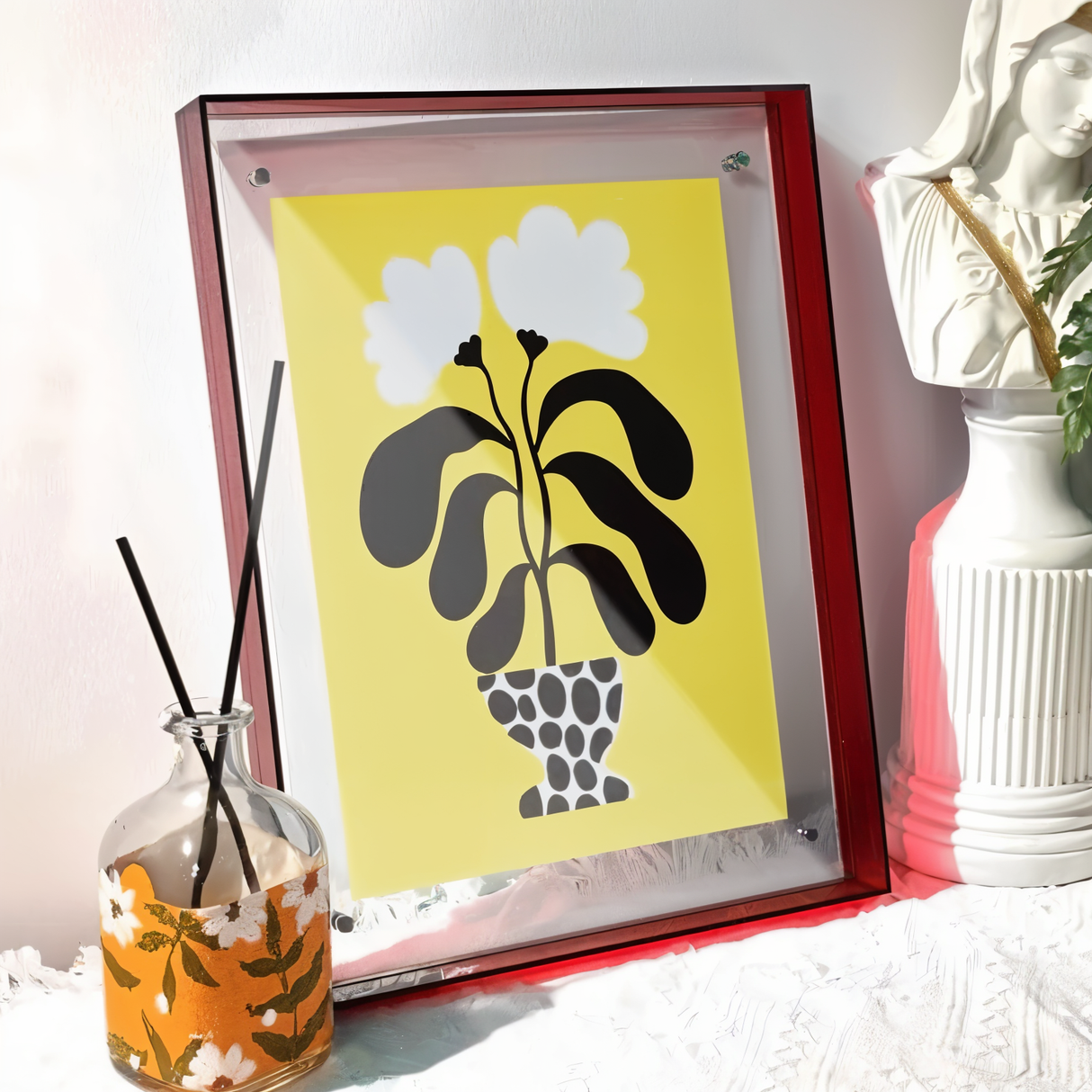 VividAcryl Neon-bilderamar - Luminösa akrylamarar i 80-talsstil för en livlig boendemiljö Carvallo