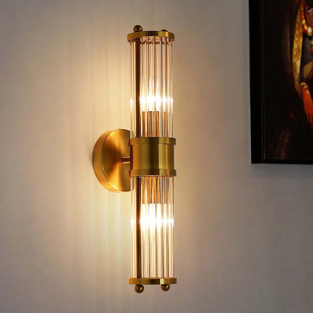 Vägglampa Guld Glas LED Inomhus Armatur Carvallo