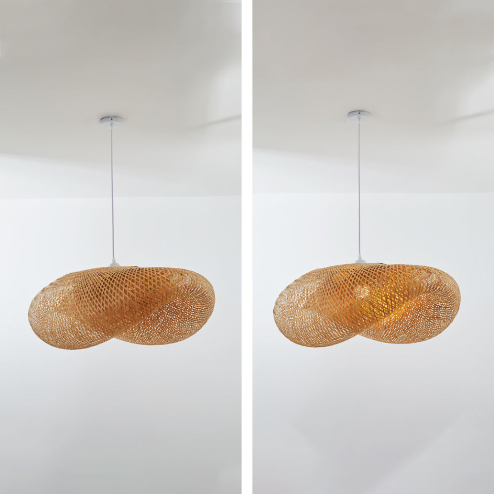 ZenBamboo LED Hänglampa Bollar av Bambu för Sovrum Carvallo