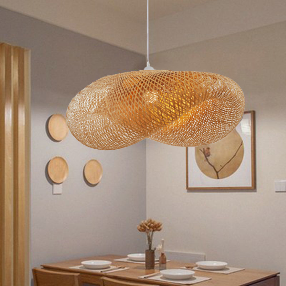 ZenBamboo LED Hänglampa Bollar av Bambu för Sovrum Carvallo