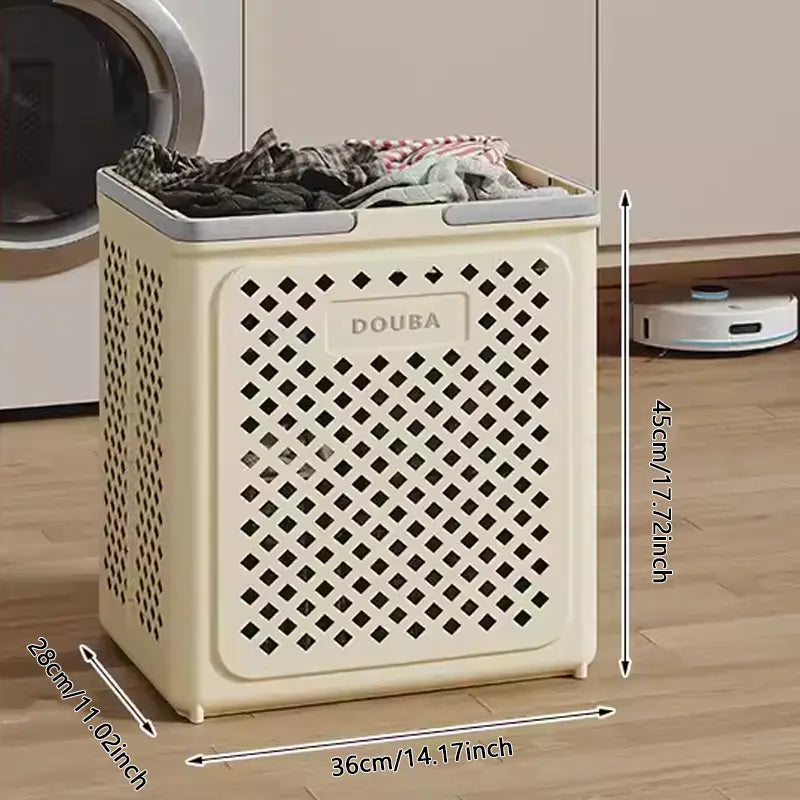 Hopfällbar tvättkorg — Rymlig hjulkorg för enkel transport MILA Sverige