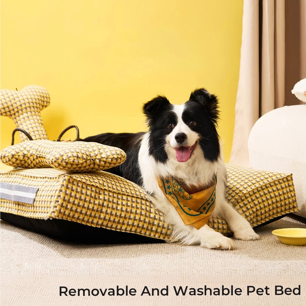 Vaffel Pluche Hundeseng Mjuk Stilig Ultra Mysig Tyg Carvallo