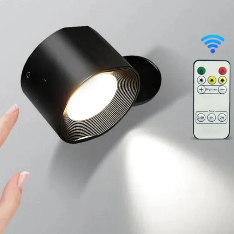 Wandi Trådlös Uppladdningsbar Vägglampa – 360° Justerbar Belysning med Smart-Touch och USB-Laddning Carvallo