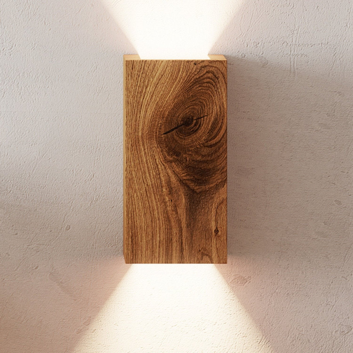 NordicGlow – Rustik Trä Vägglampa med LED Belysning för Vardagsrum och Sovrum Carvallo