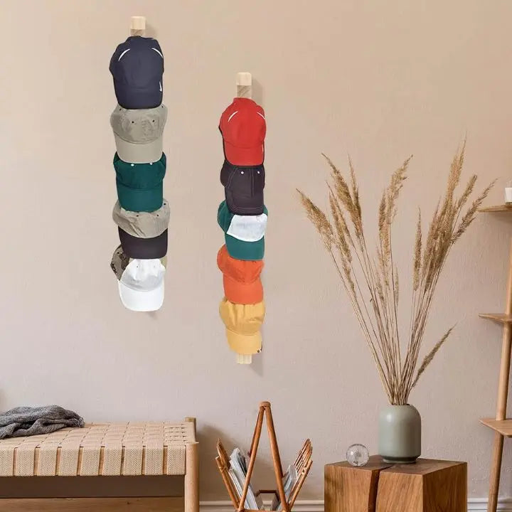 Dekorativ hatthängare – Platsbesparande rustik väggorganisatör MILA Sverige