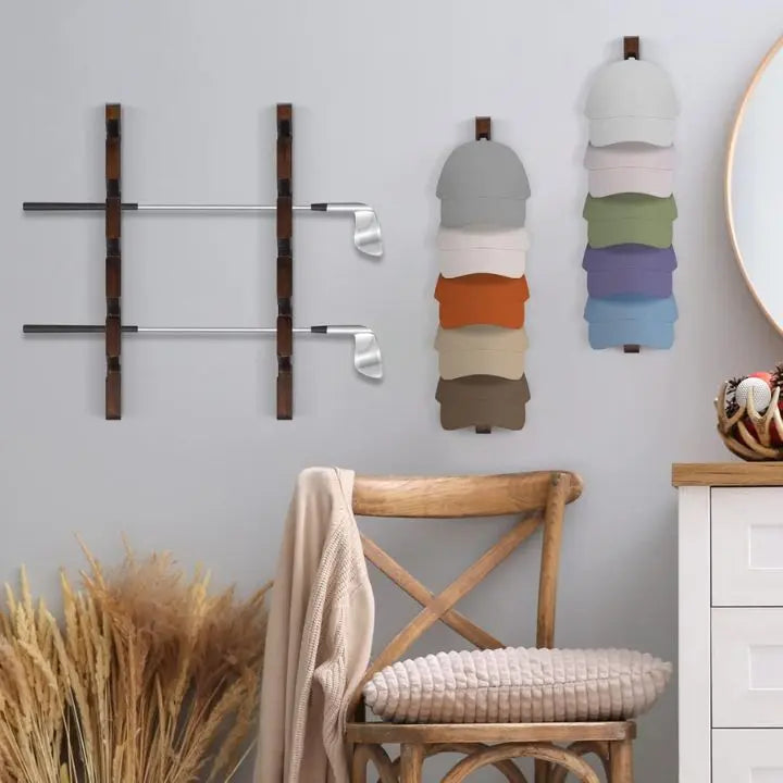 Dekorativ hatthängare – Platsbesparande rustik väggorganisatör MILA Sverige