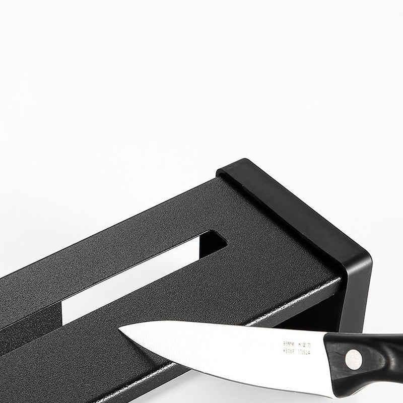 Magnetisk knivhållare med självhäftande fäste – Platsbesparande köksorganisatör i rostfritt stål med krokar MILA Sverige