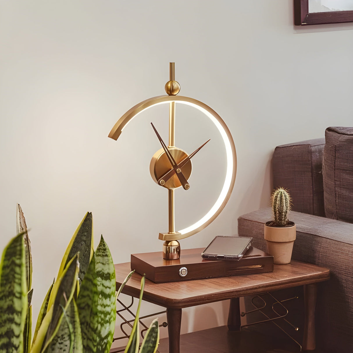 GlowBase Klocka Lampa – Lyxig Trådlös LED Klocka-Lampa Carvallo