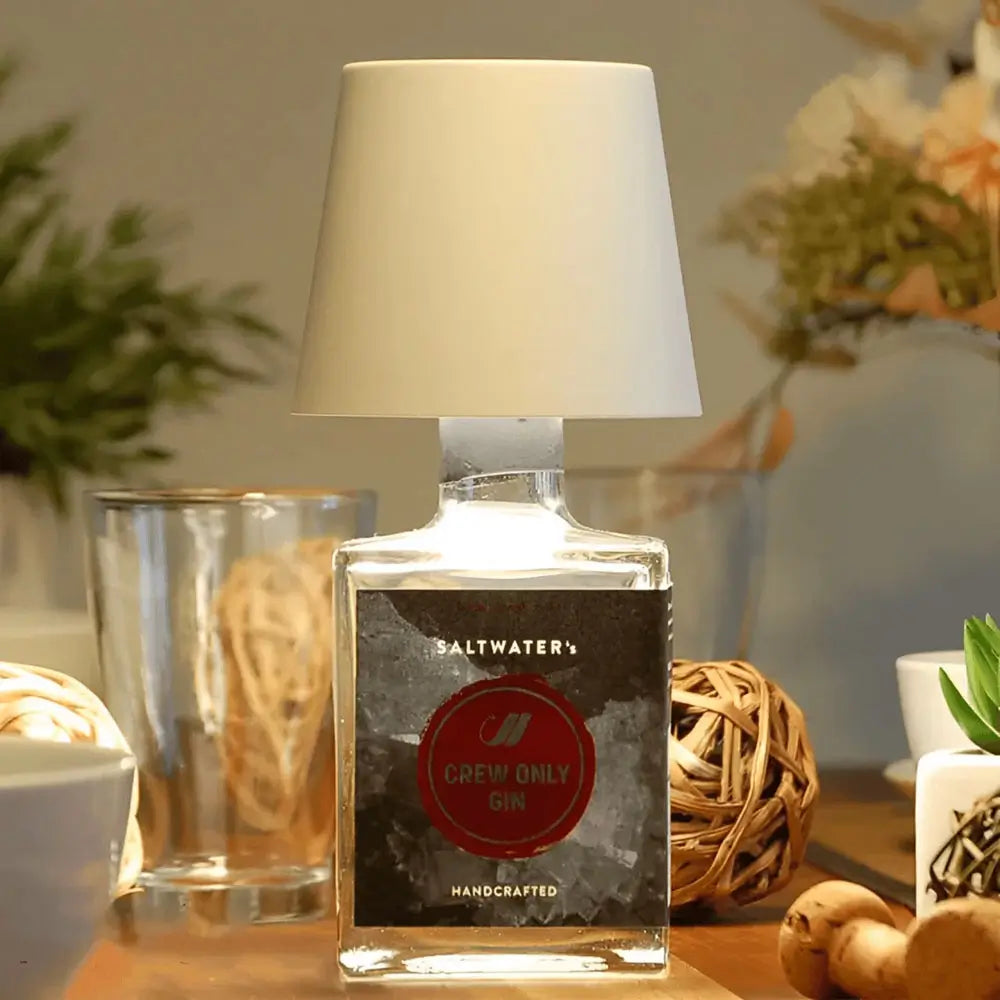 Flasklampa Metallbordslampa Carvallo