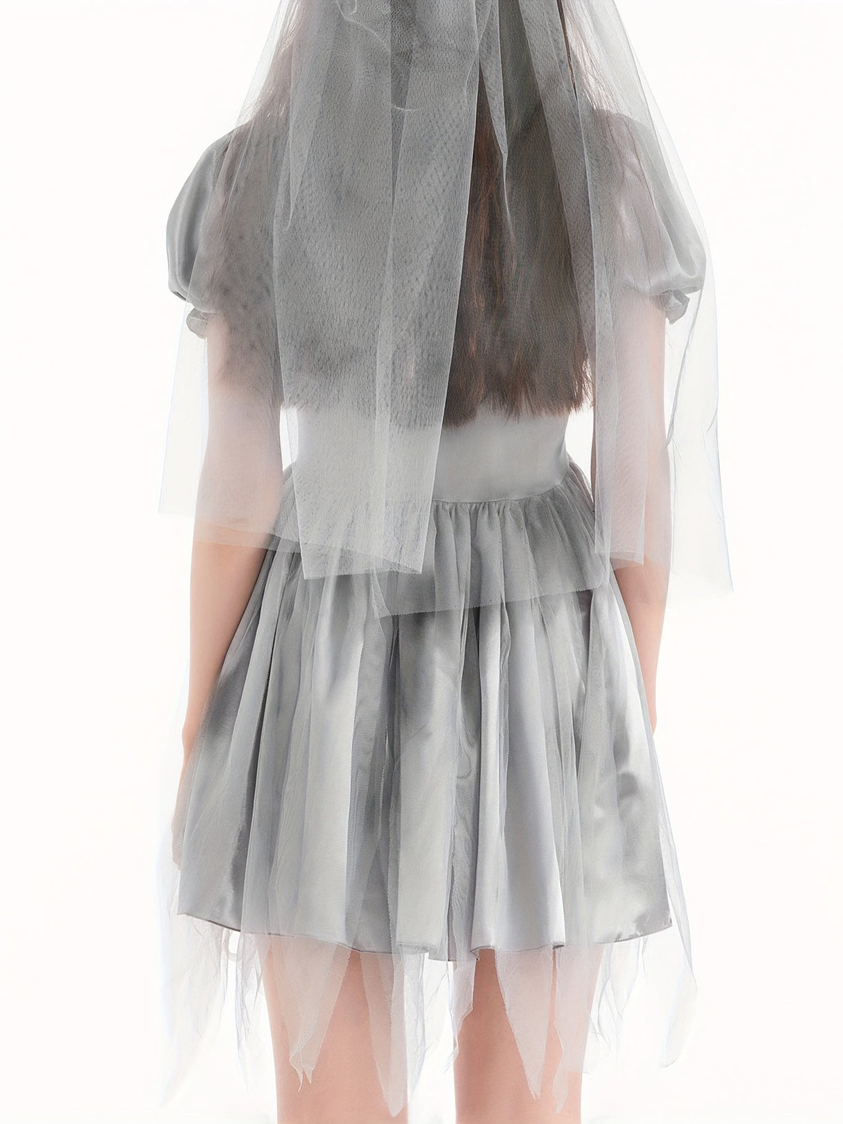 Gotisk miniklänning med puffärmar för kvinnor – Corpse Bride Halloween-kostym för kuslig elegans MILA Sverige