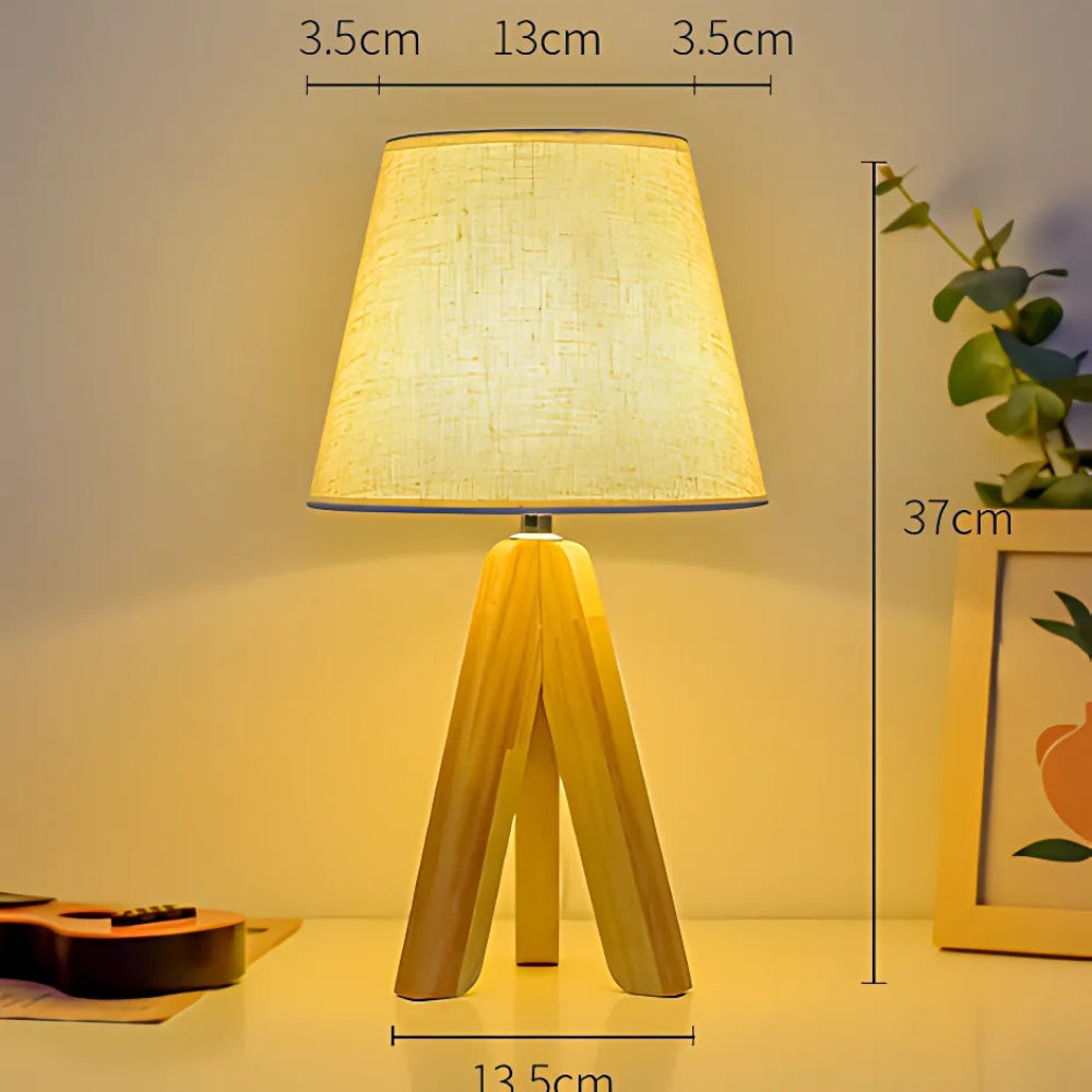 Trä Tripod USB Bordslampa Carvallo
