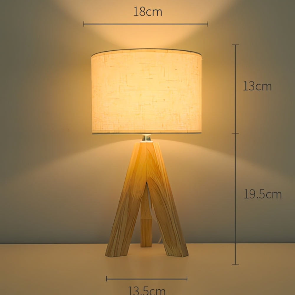 Trä Tripod USB Bordslampa Carvallo