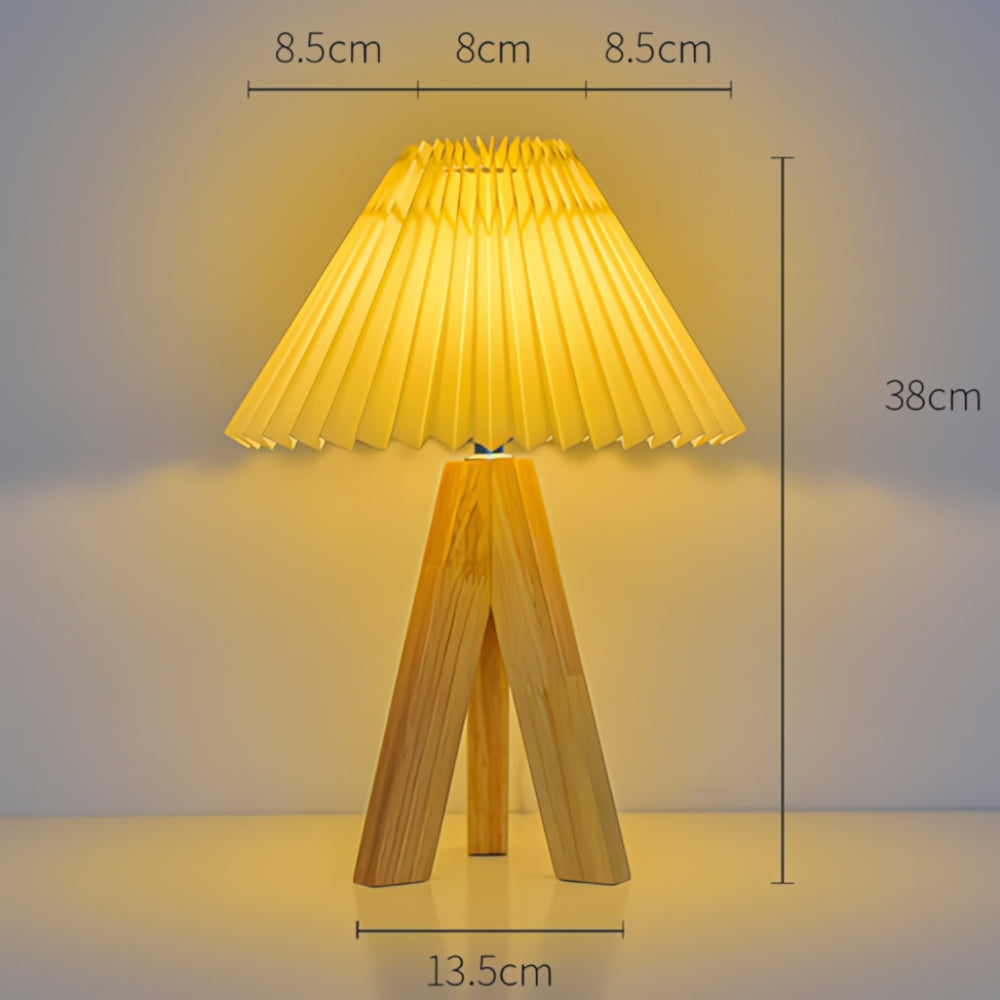 Trä Tripod USB Bordslampa Carvallo