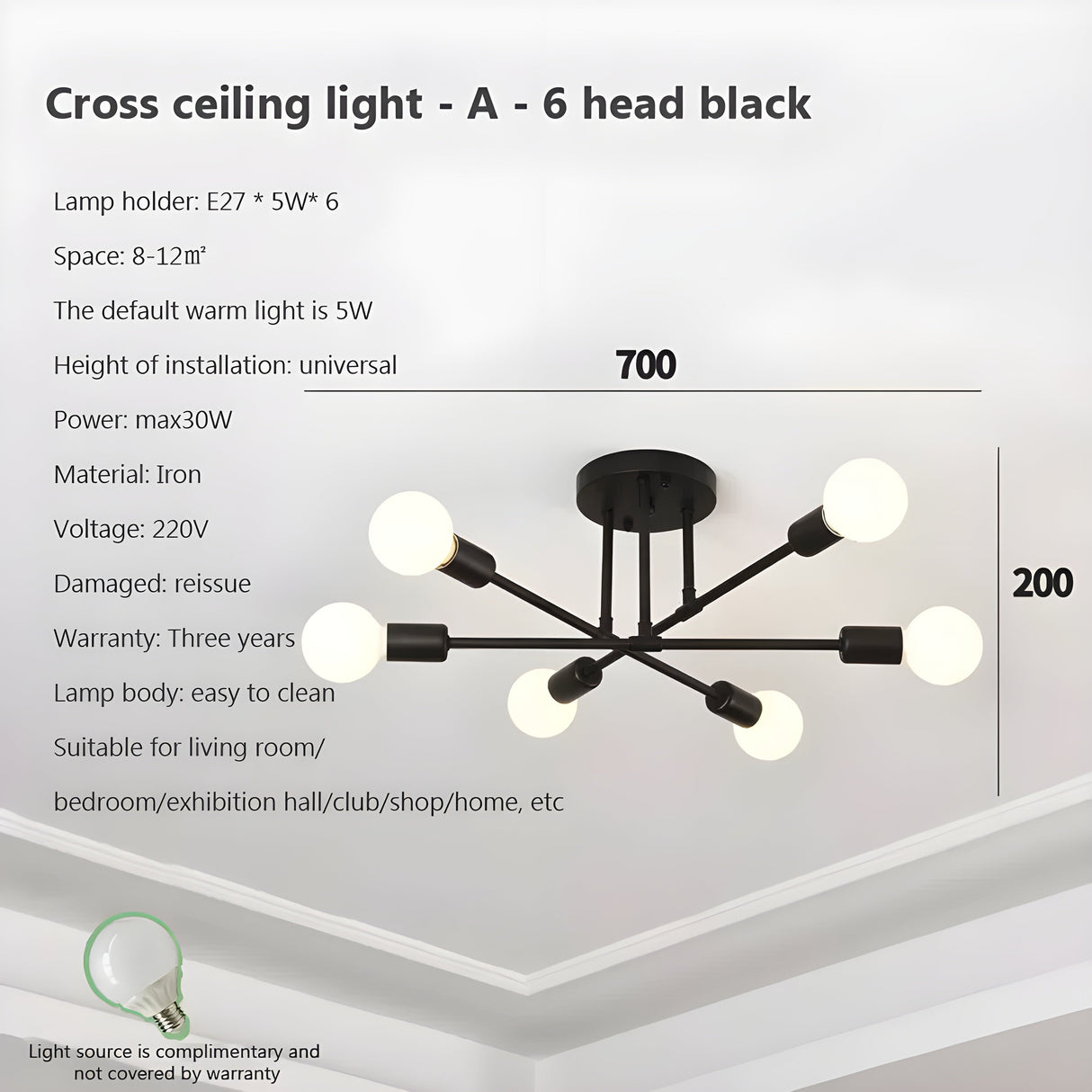 Kreativ LED Hängande Lampa – Vintage Antik Guld Kandelaber för Vardagsrum & Matrum Carvallo