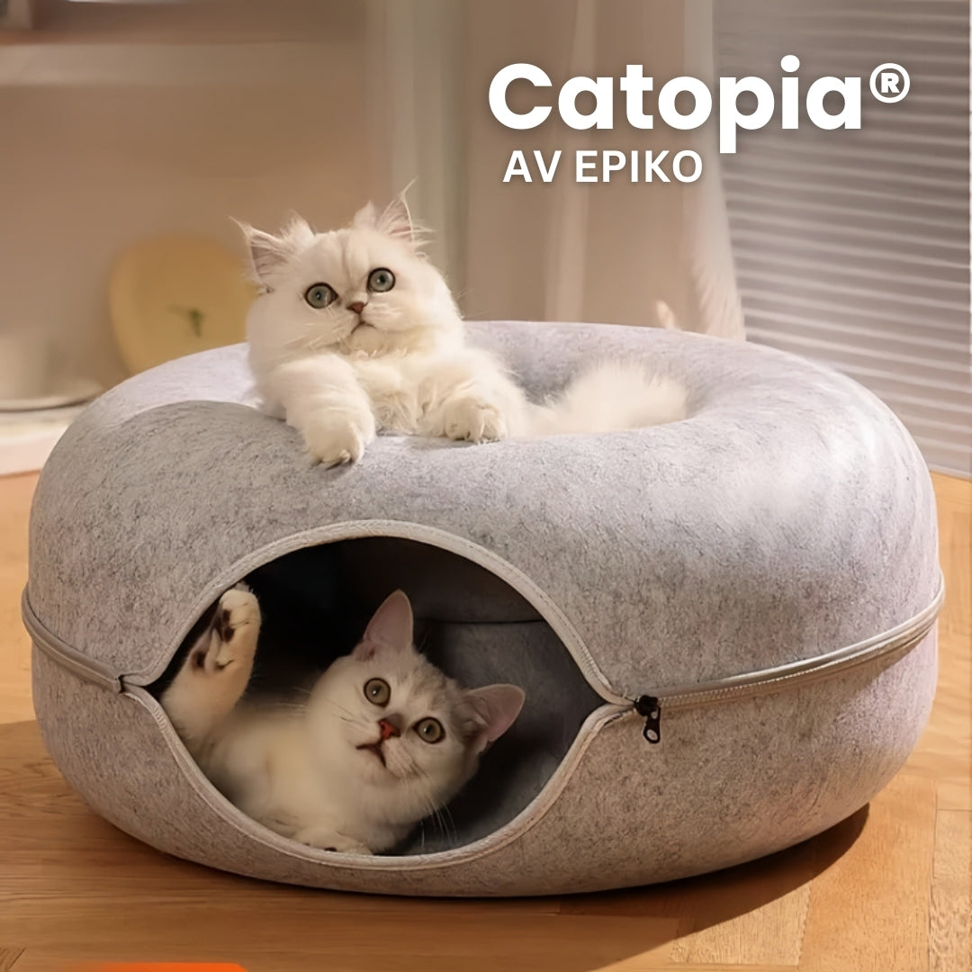 Catopia® munkformad peekaboo-kattsäng-Hemnix-Grå-S-Hemnix