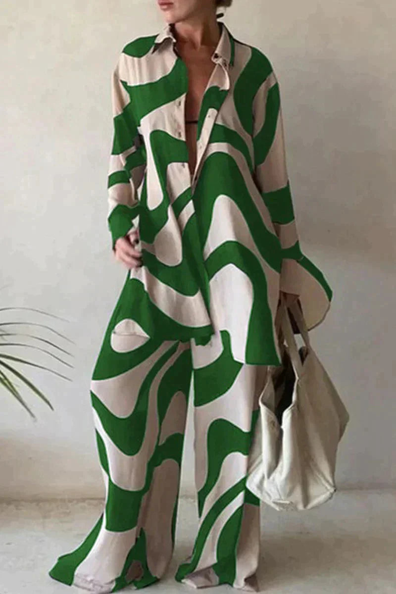 Kvinnors Sommaruppsättning Linnebyxor och Linneskjorta Högkvalitativt Linne Hemnix