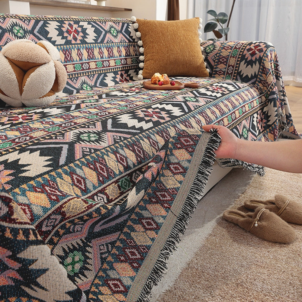 Zarela Boho Chenille Sofasläp Cover Carvallo