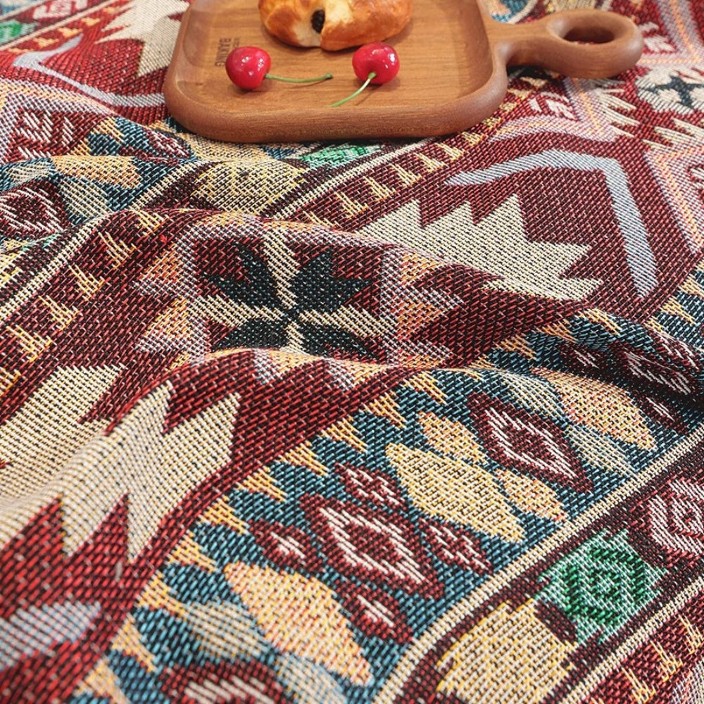 Zarela Boho Chenille Sofasläp Cover Carvallo