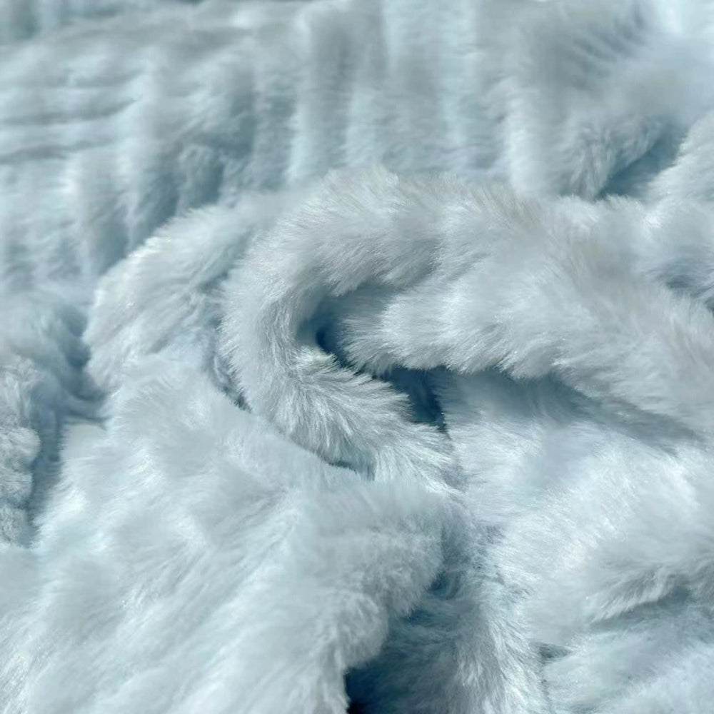 Seraphina Mjuk Jacquard Kanin Plysch Filt Carvallo