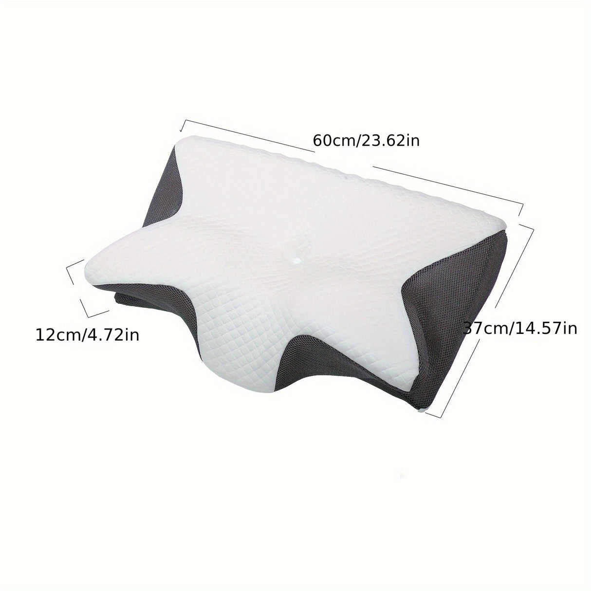 Minnesskum Cervikale Kudde - 2-i-1 Ergonomisk Konturkudde För Sido-, Rygg- och Magliggare Carvallo