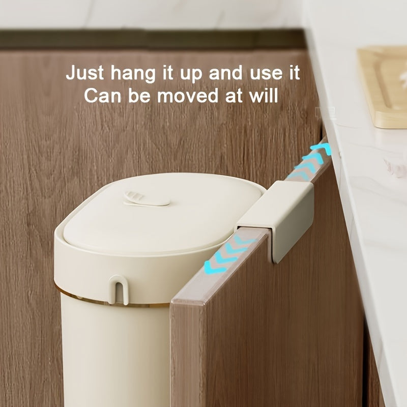 Väggmonterad papperskorg – Luktlåsande oval avfallsbehållare med öppet lock MILA Sverige