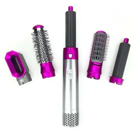 Royallure 5-i-1 Hårföna Styler – Blåsa-torr, Locka, Raka, Volymisera, Frizz-fri ION Finish Carvallo