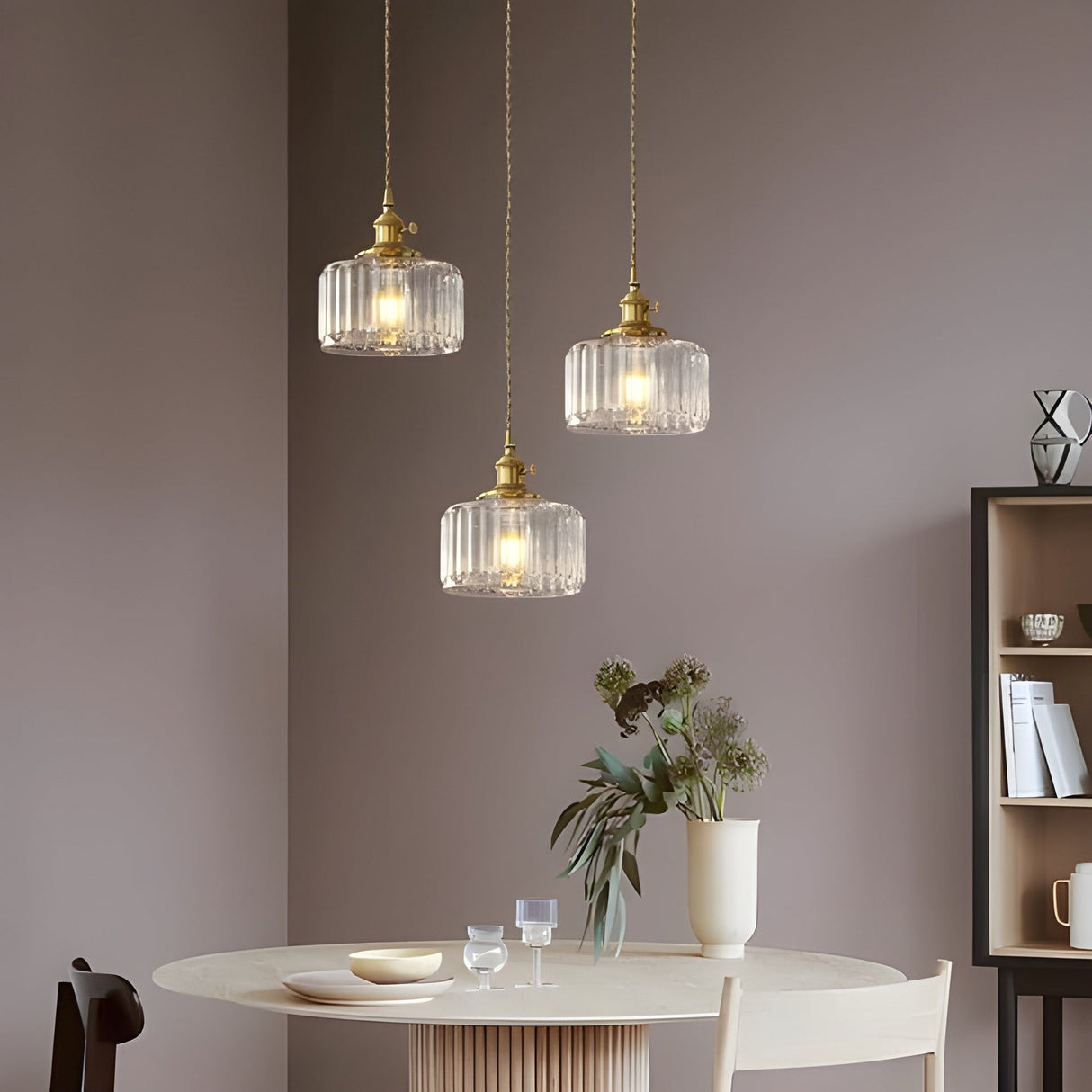 CrystalWave Light – Retro Kort Cylinder LED Hänglampa Carvallo