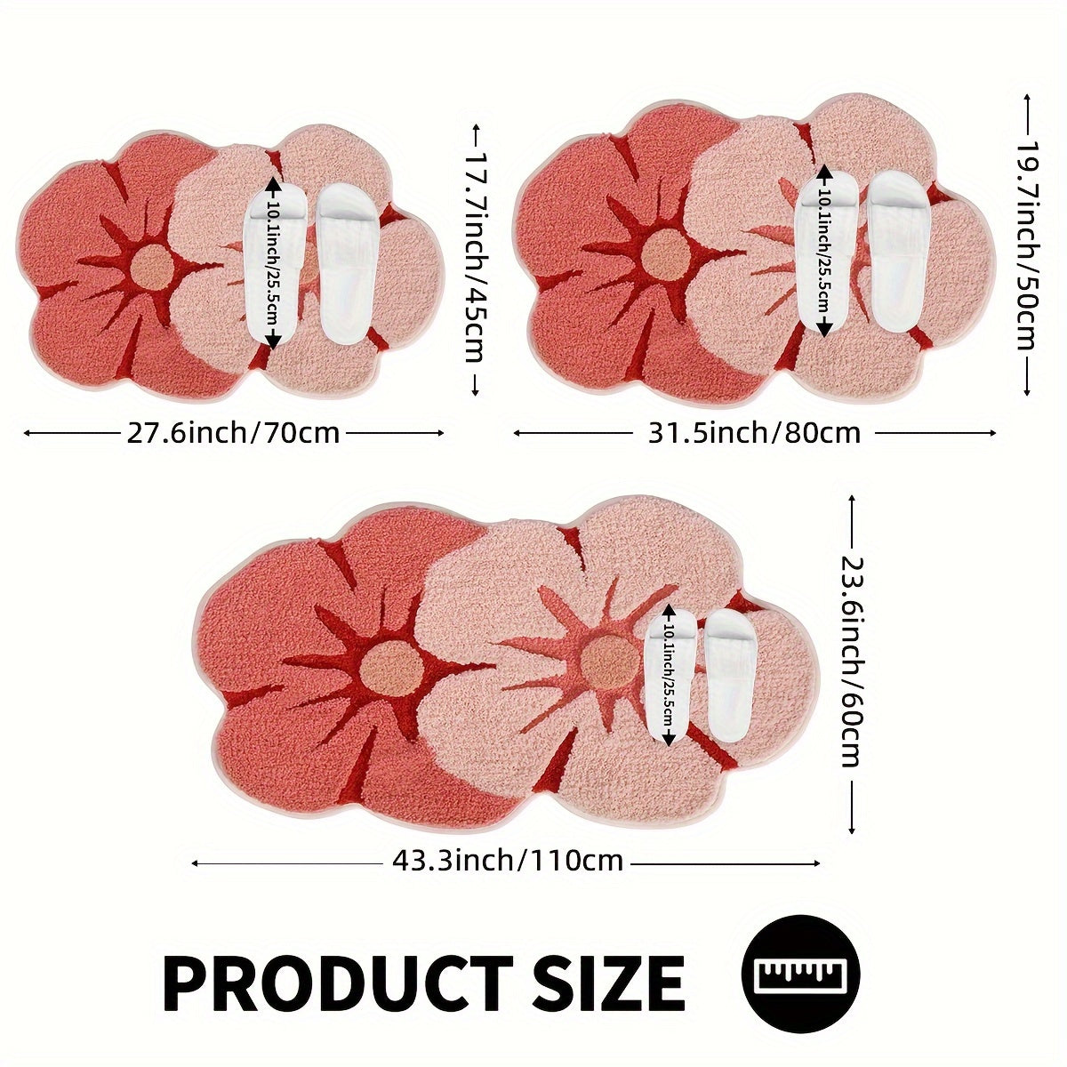 Fluffy Flower Badmatta – Absorberande och Mjuk för Extra Komfort Carvallo