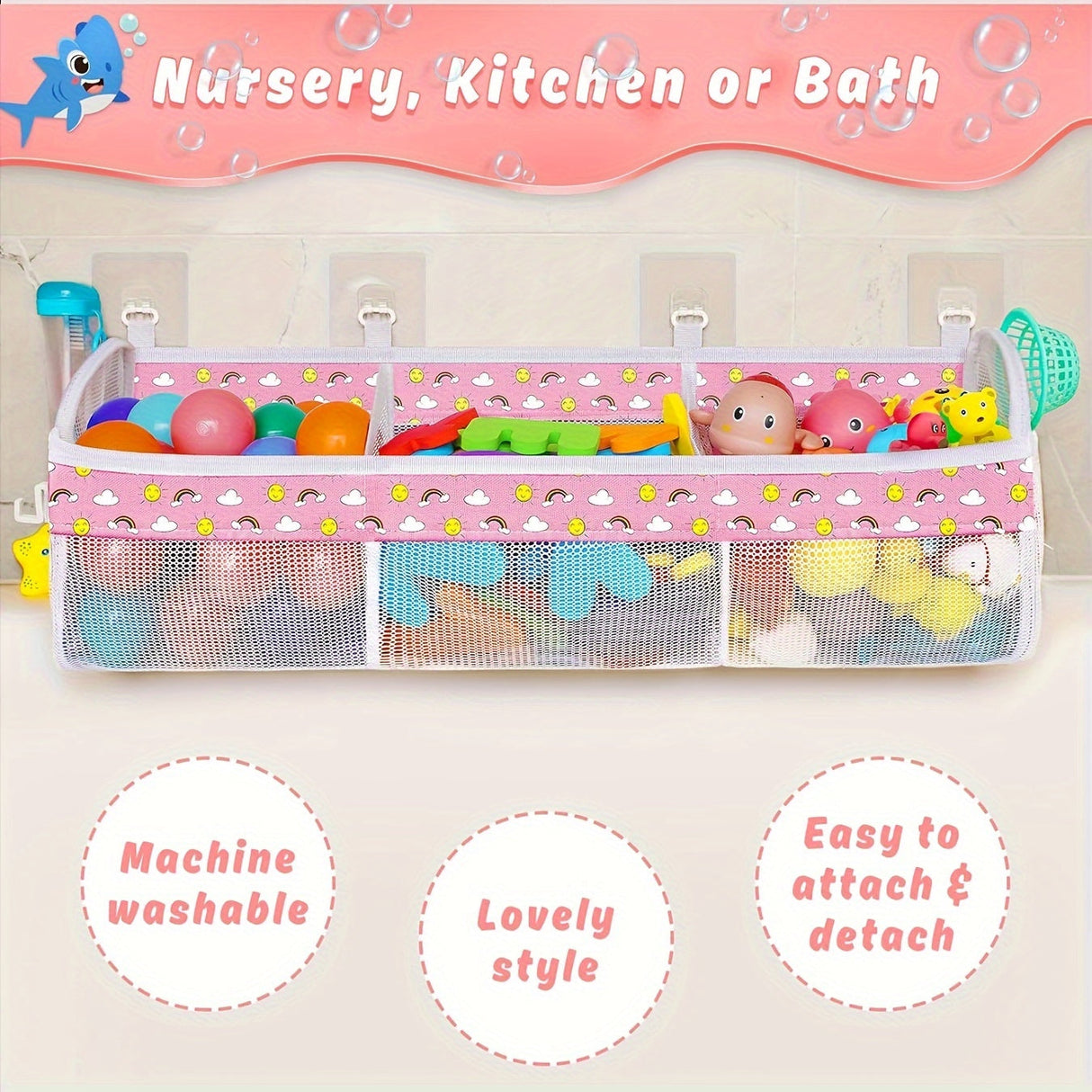 Mesh Badleksaksorganisatör - Perfekt för Ordning Carvallo