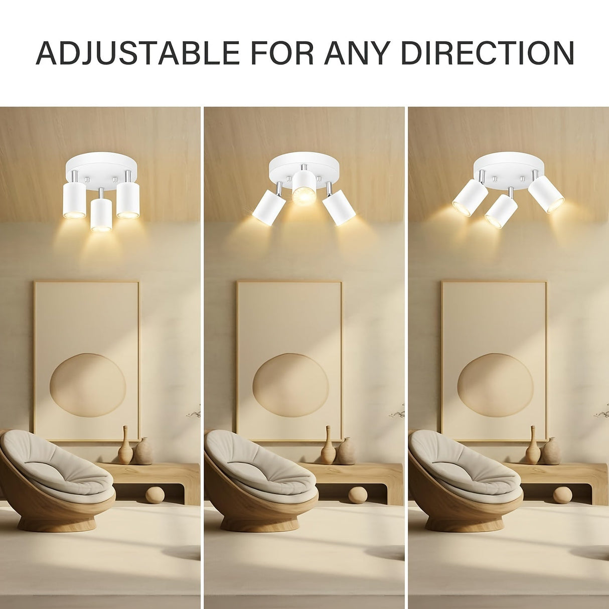 FlexiLight - 3-ljus Takspot med Vridbara Högar, GU10 Fäste Carvallo