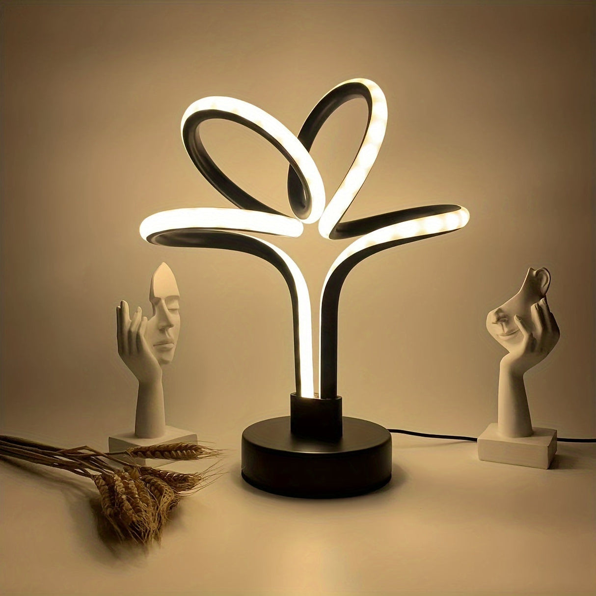 LumiNordic - Modern Nordiskt Inspirerad USB LED Bordslampa Carvallo