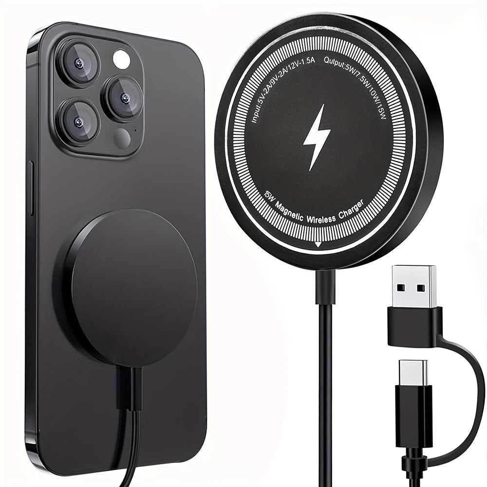 Trådlös Magnetisk Telefonladdare med USB-kabel Carvallo