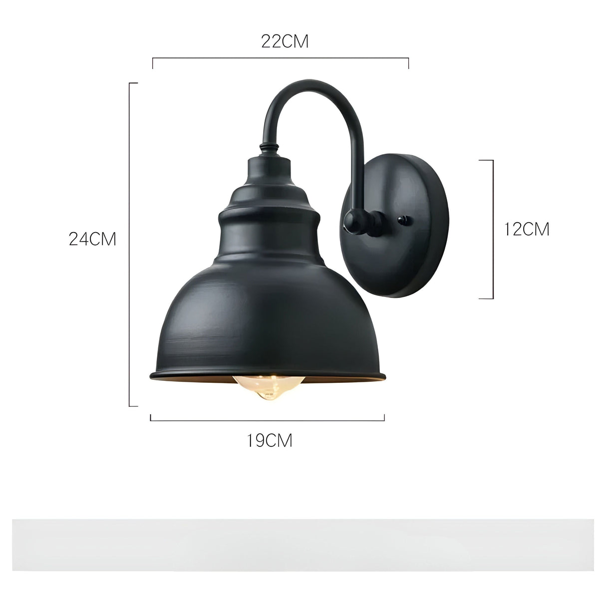 IronLuxe Light - Retro Vattentät Trädgård Veranda Järn Vägglampa Carvallo