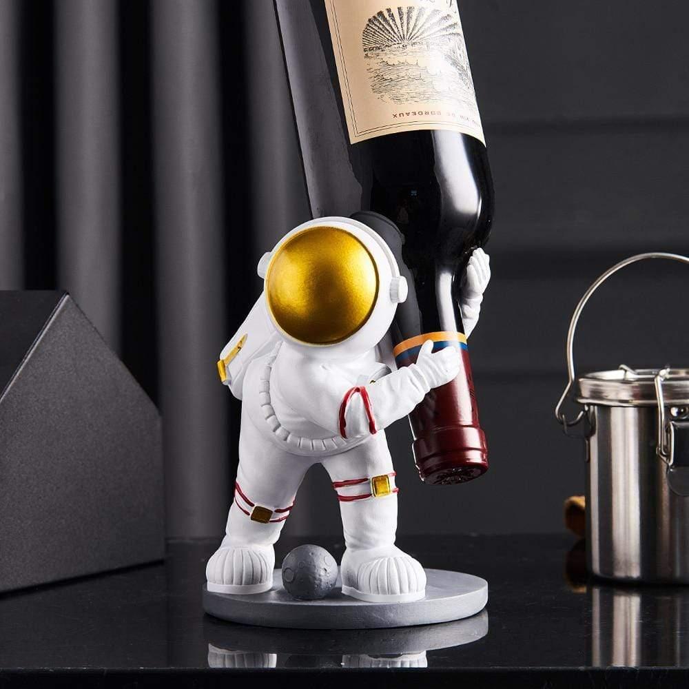 Vinflaskhållare Astronaut i Harts – Rymd Dekor & Flaskställ för Hem & Inredning Hemnix