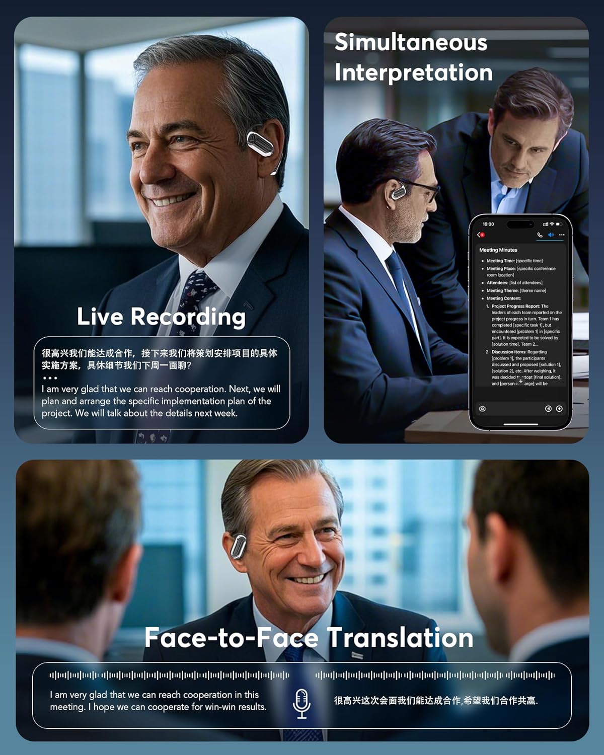 EUQQ AI Språköversättning Öronproppar Carvallo