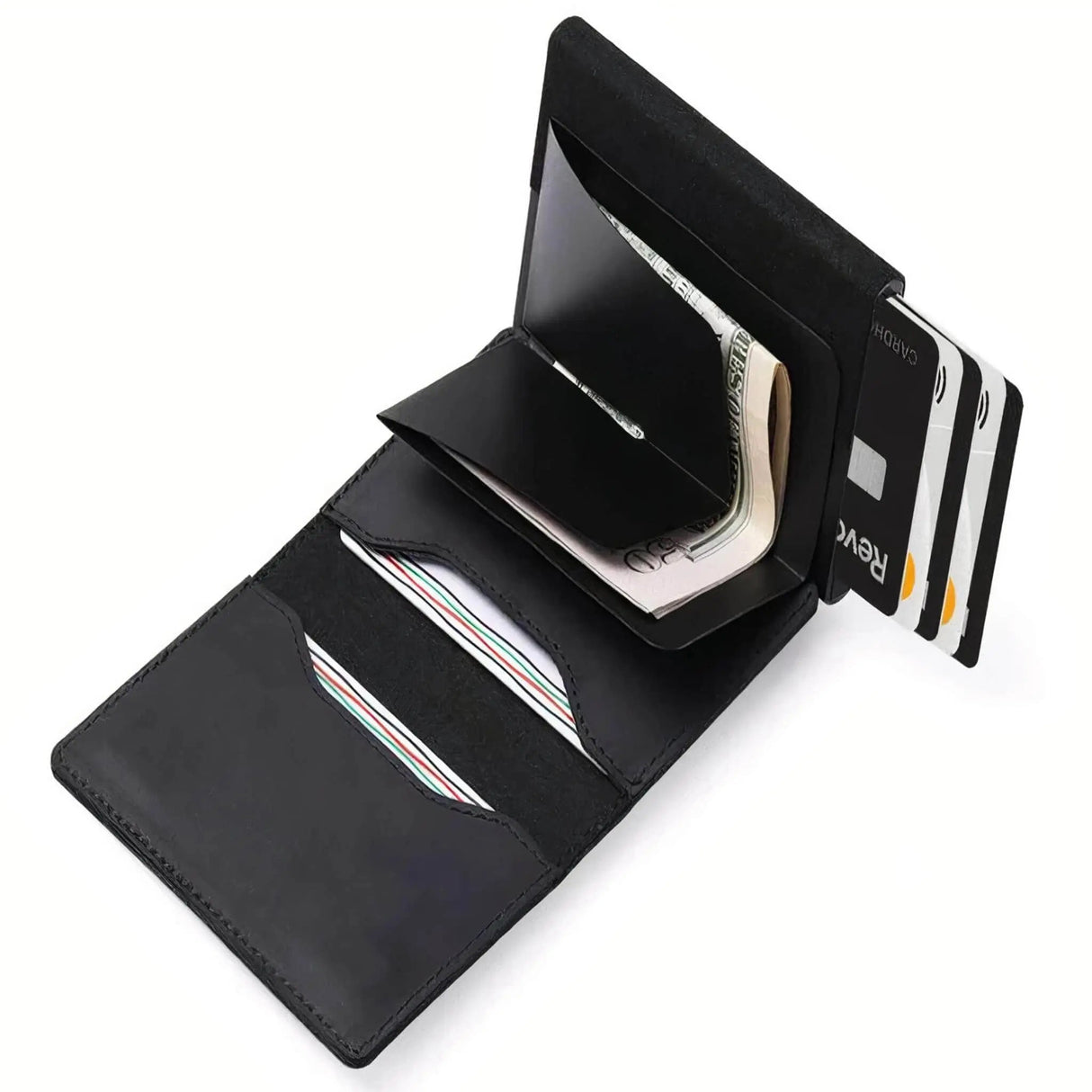 Läderplånbok med AirTag och RFID-blockerare Carvallo