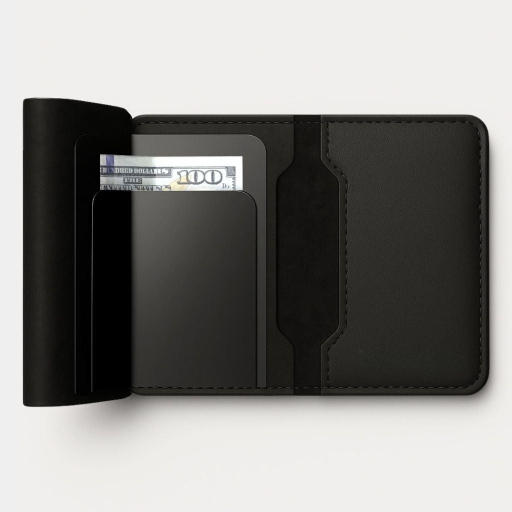 Läderplånbok med AirTag och RFID-blockerare Carvallo