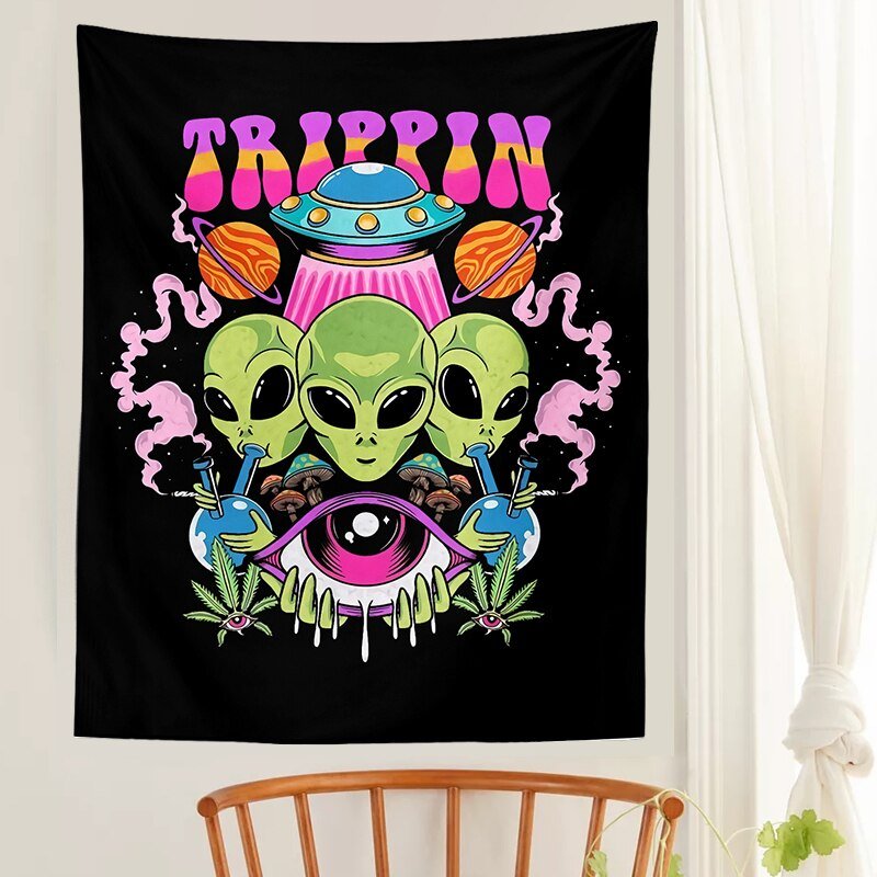 Alien Vägghängande Tapestry - Jacquard 100% Polyester Dekor Carvallo