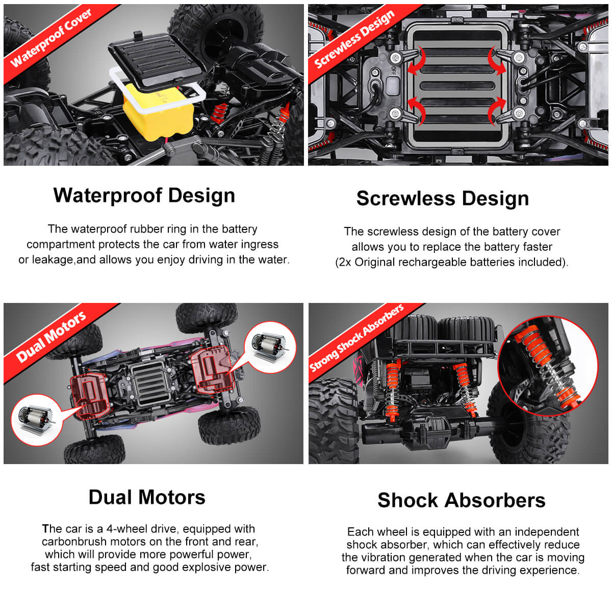 Fjärrkontroll Vattentät Off-Road Bil Leksak Carvallo