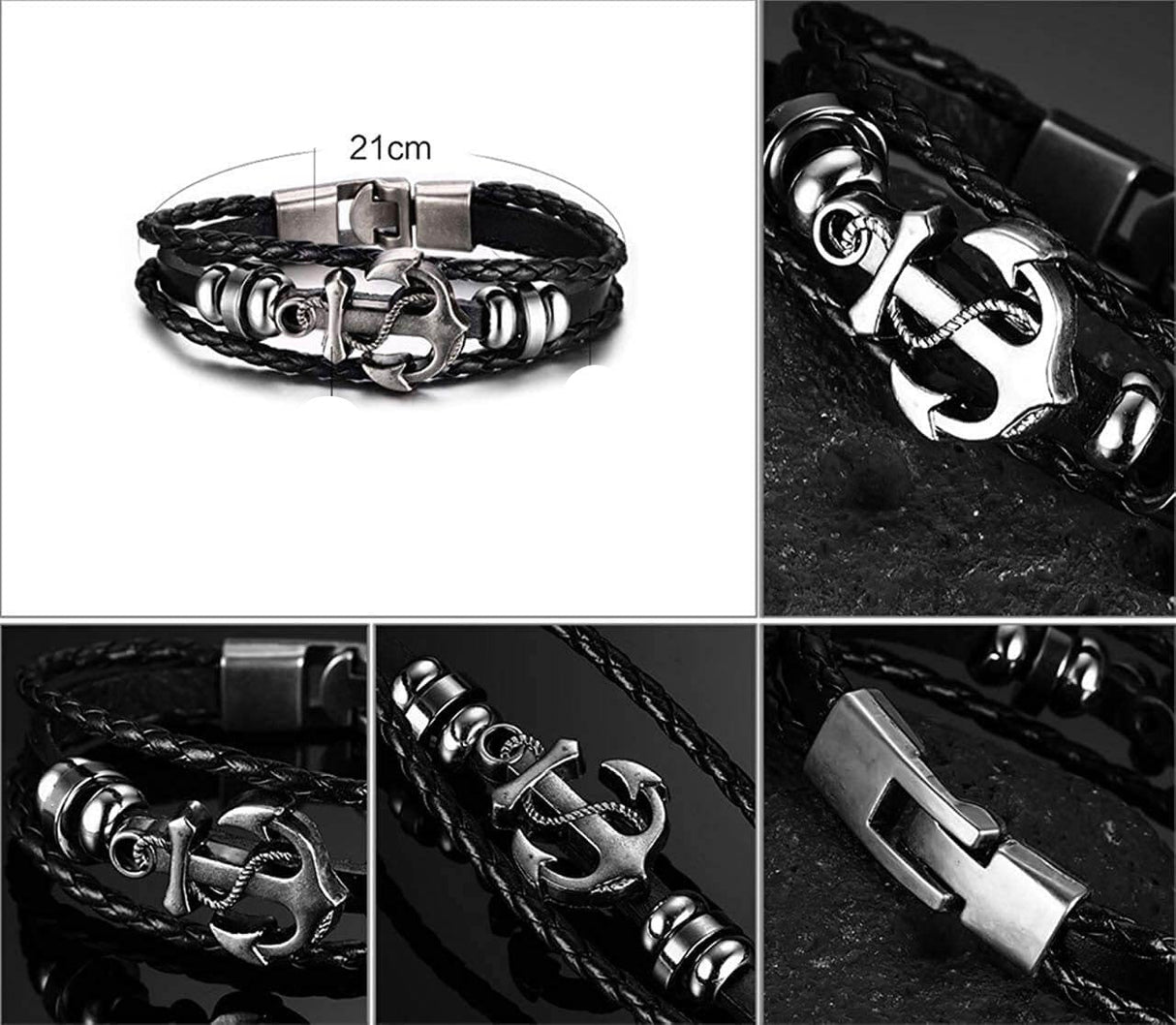 Ankare läderarmband Bellasverige