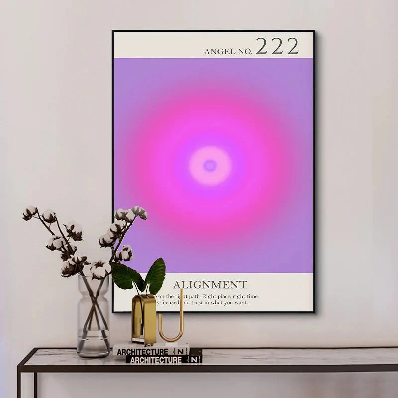Ängelnummer Andliga Affischer Canvas Modern väggkonst Carvallo