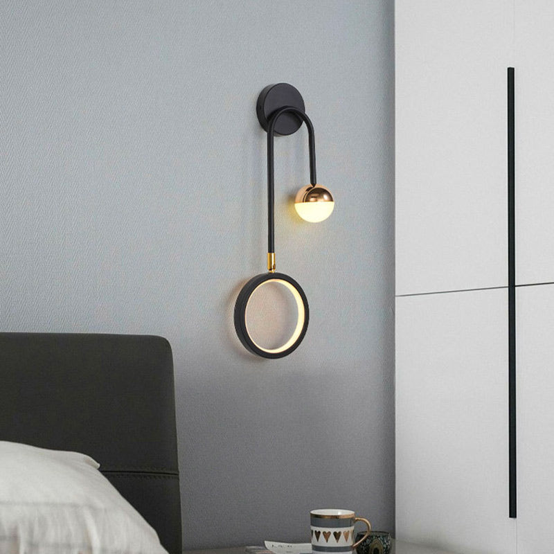 Carvallo – Väggmonterad lampa med böjd arm och cirkulärt ljus för varm atmosfär Carvallo