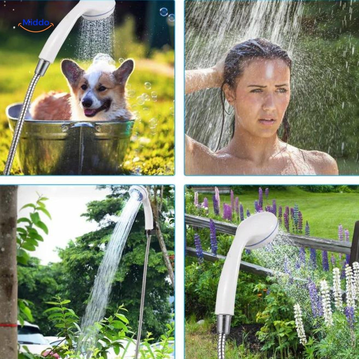 Aquacharge bärbar elektrisk dusch: ultimat usb-laddningsbar dusch för utomhus- och hemmabruk MILA Sverige