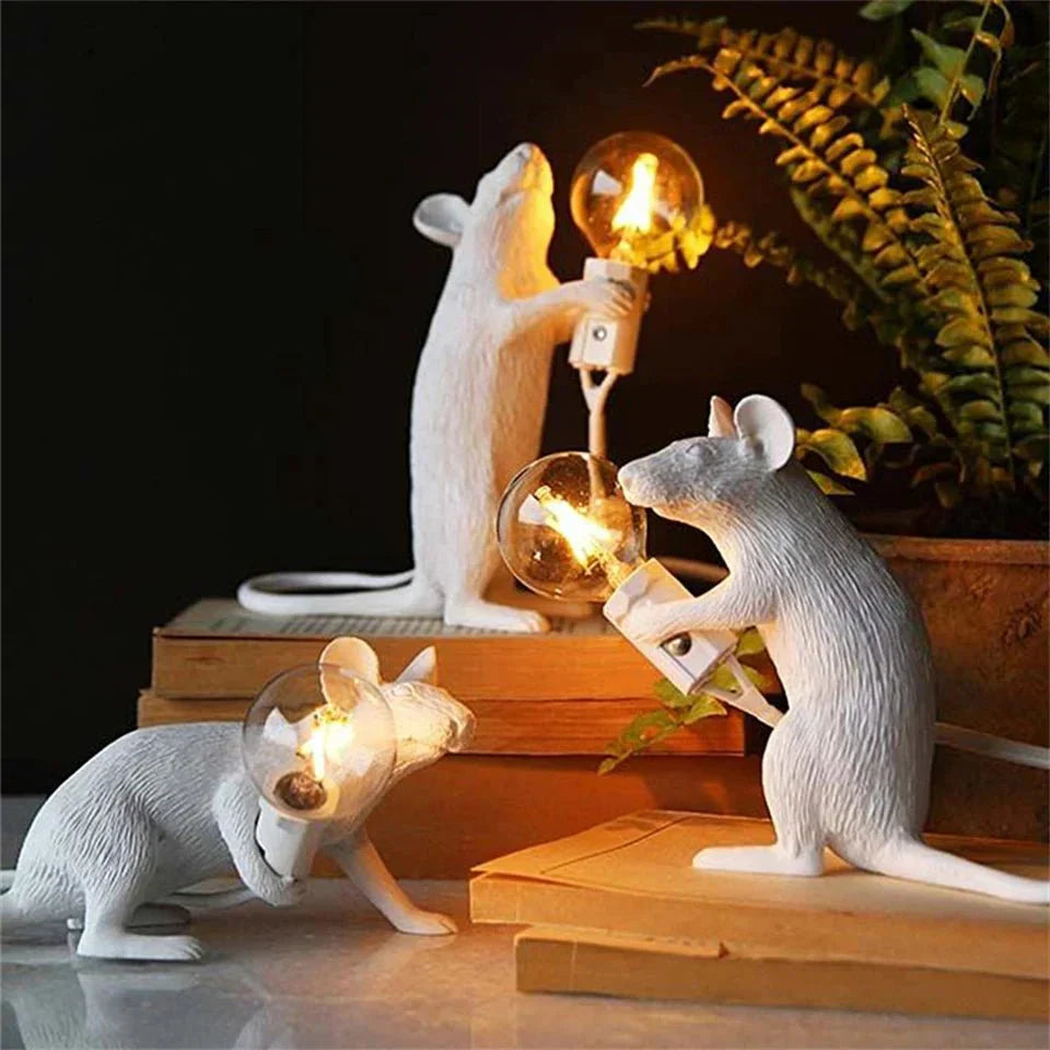 LumoMouse – Art Deco LED Bordslampa med Lekfull Design Hemnix