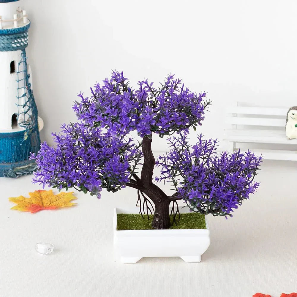 Konstgjord Potted Bonsai-träd - Realistisk Plast Dekor Carvallo
