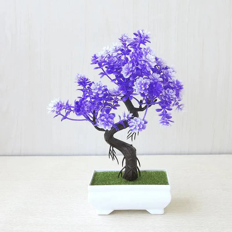 Konstgjord Potted Bonsai-träd - Realistisk Plast Dekor Carvallo