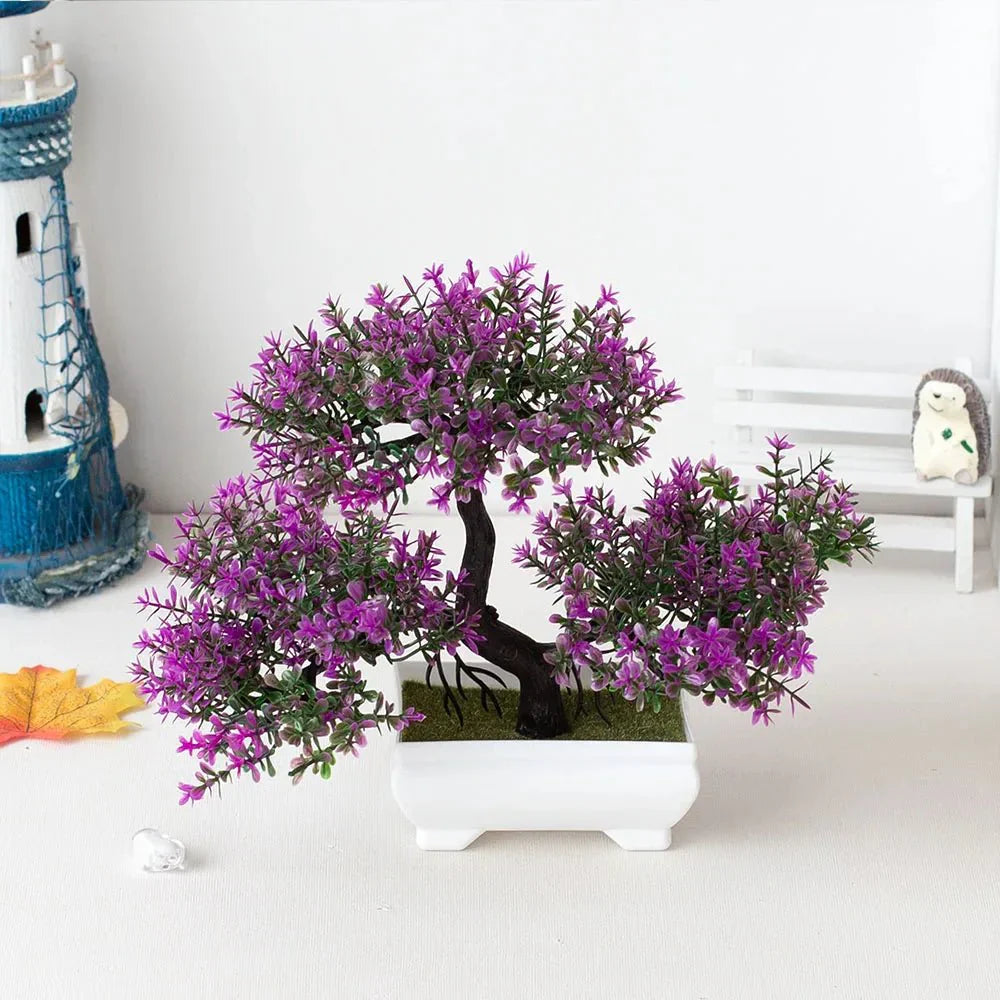 Konstgjord Potted Bonsai-träd - Realistisk Plast Dekor Carvallo